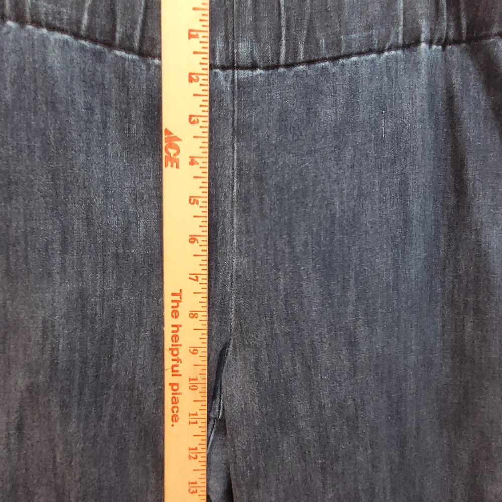 Soft Surroundings Dark Indigo Denim Pull On Leggings Size Medium Tall 44848 - Picture 12 of 14